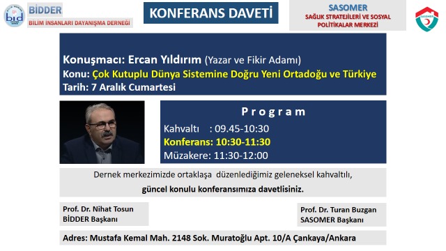 Bidder ve Sasomer tarafından konferans düzenlendi